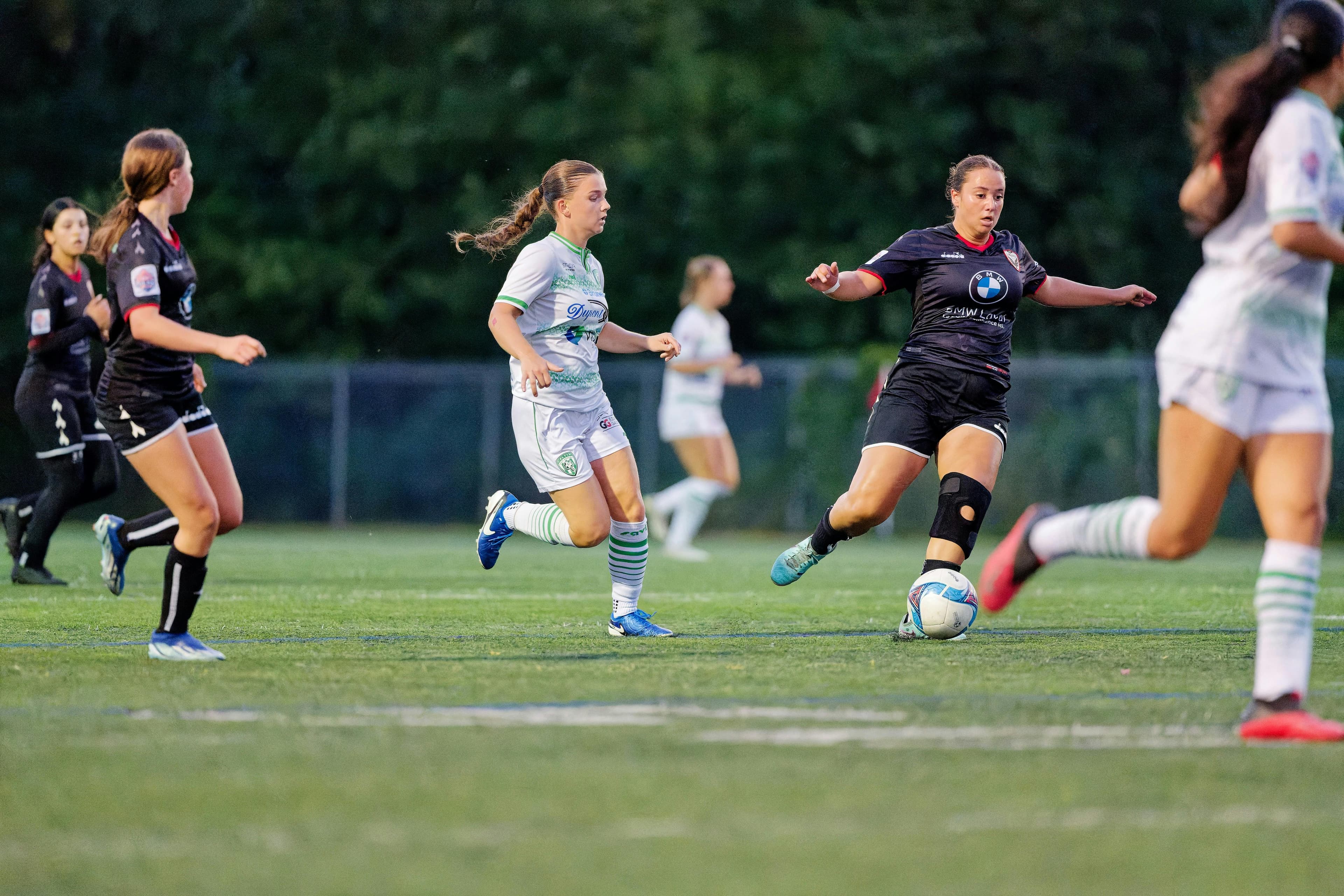 Girls soccer league players in the Fraser Valley