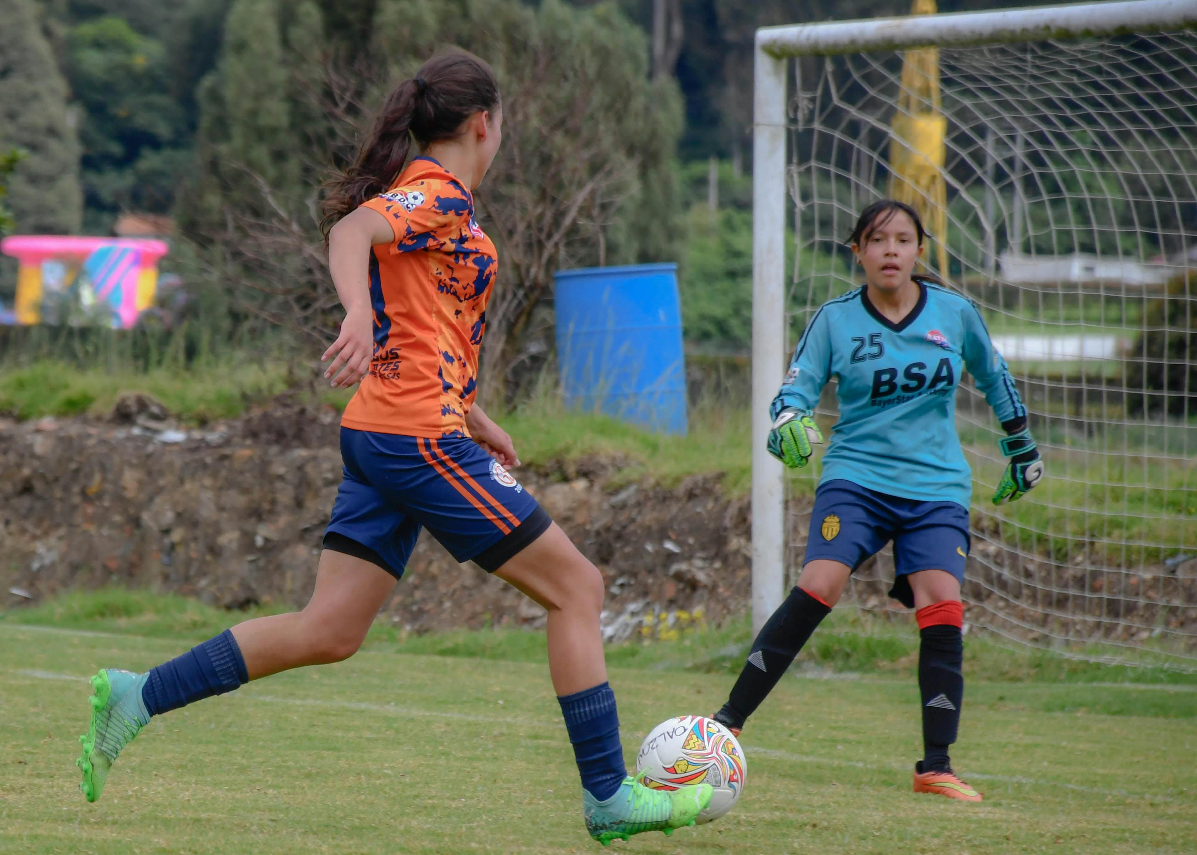 Beginner athletes developing soccer skills in the Fraser Valley