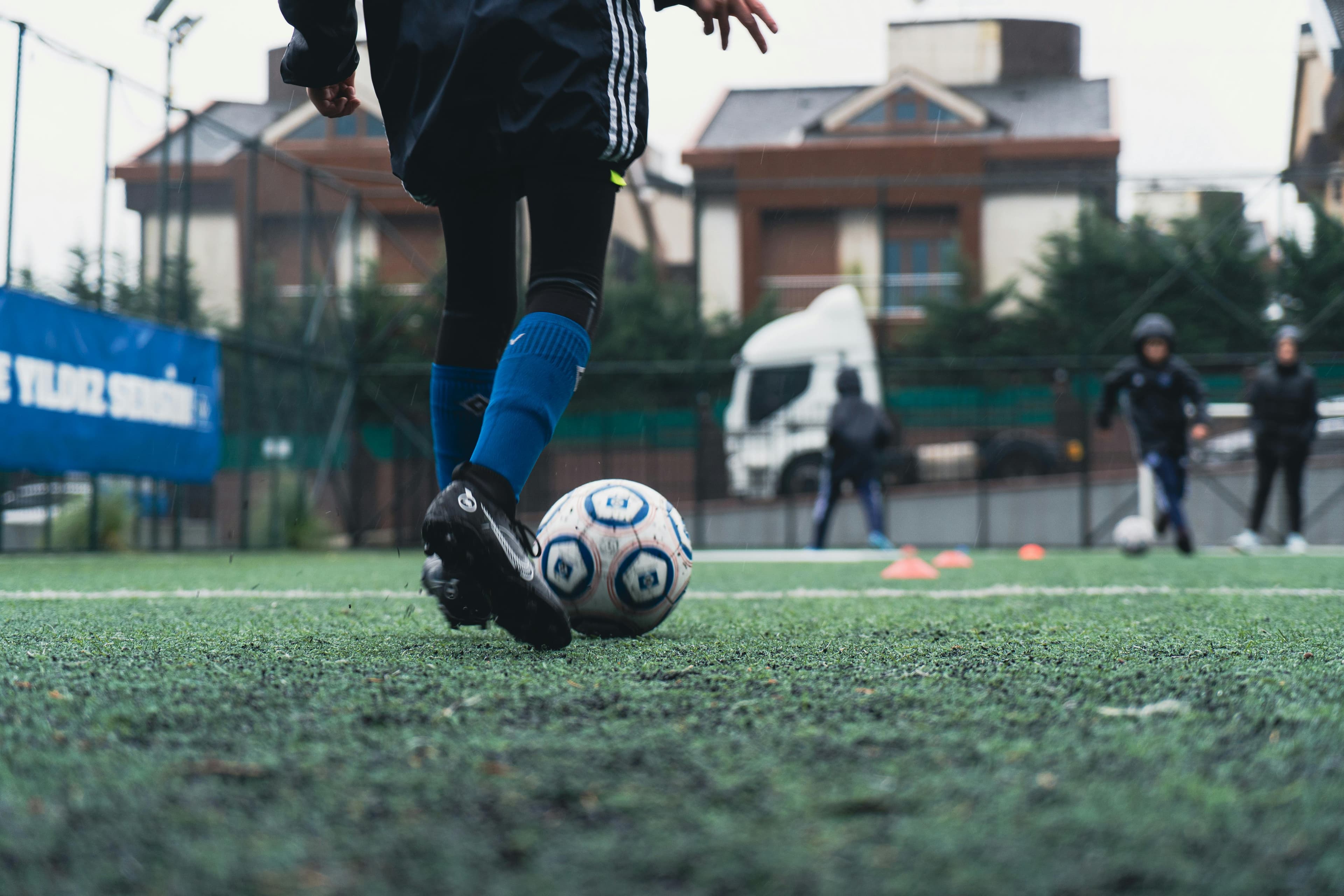 Young soccer players working on fundamentals in the Fraser Valley