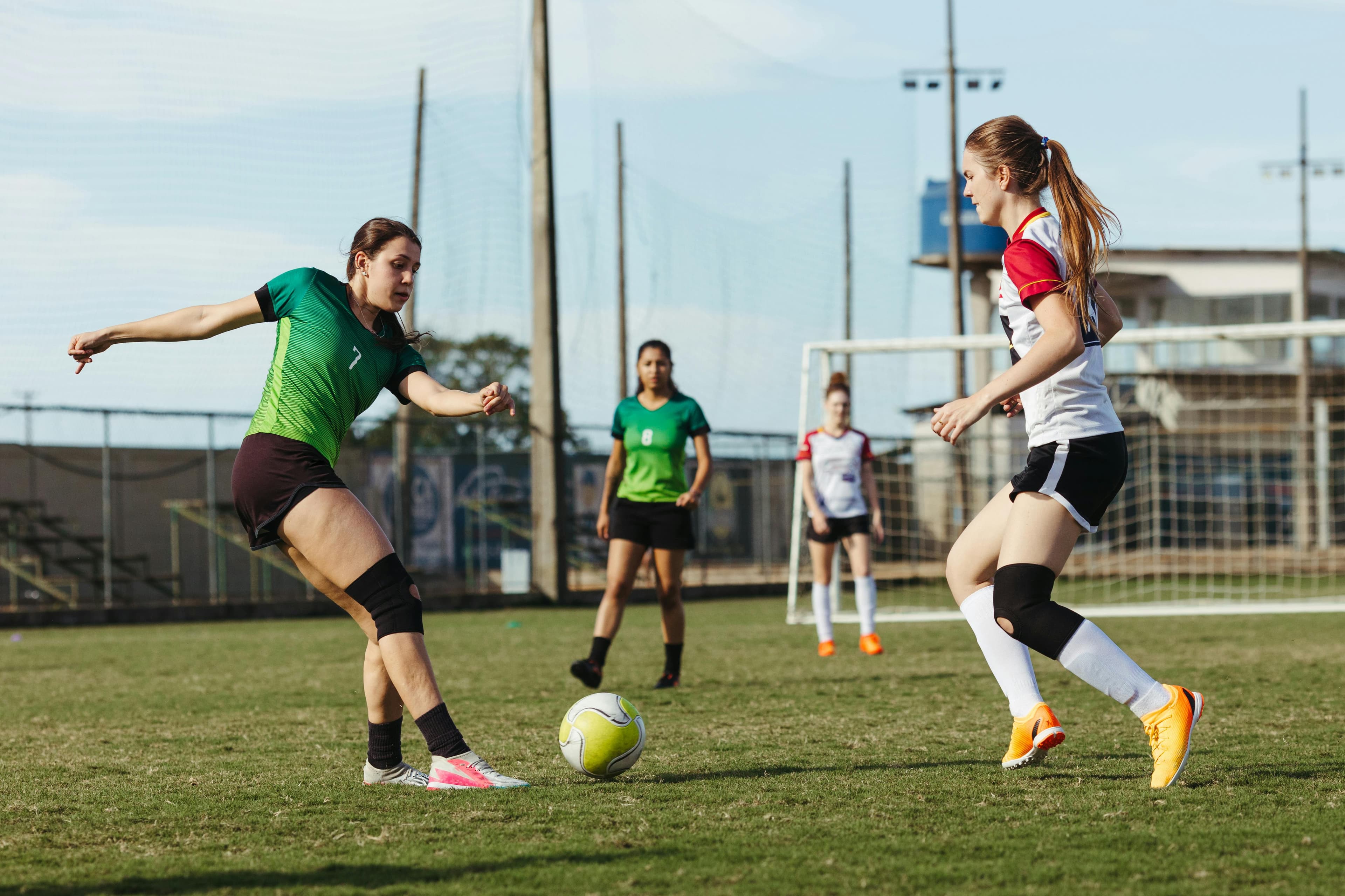 Youth athletes at a soccer practice in the Fraser Valley